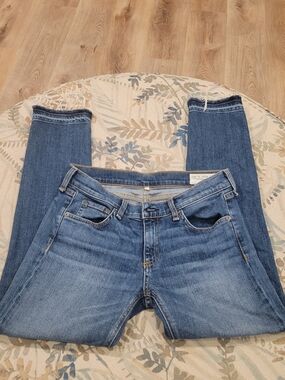rag & bone Women's Skinny Jeans in Mid Blue Wash